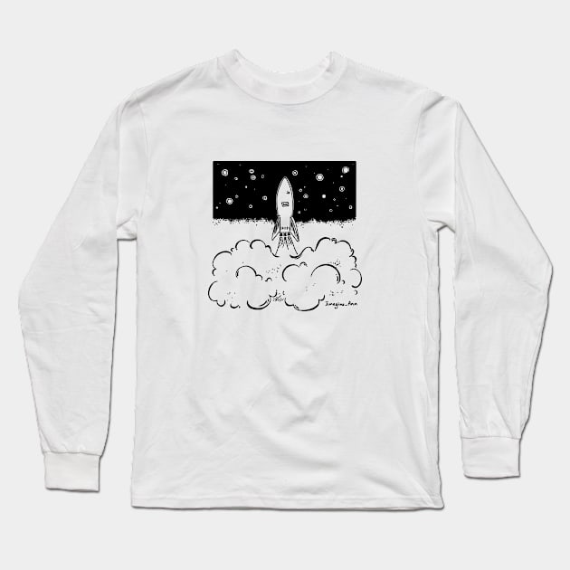 Rocket Long Sleeve T-Shirt by Imagine_ann